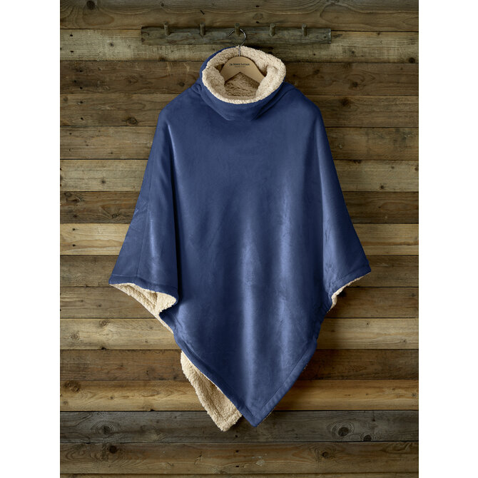 De Witte Lietaer Ganges Teddy Poncho bleu royal