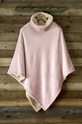 De Witte Lietaer Ganges Teddy Poncho vieux rose