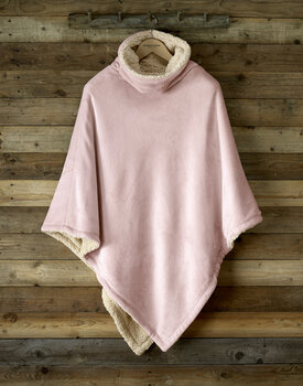 De Witte Lietaer Ganges Teddy Poncho vieux rose