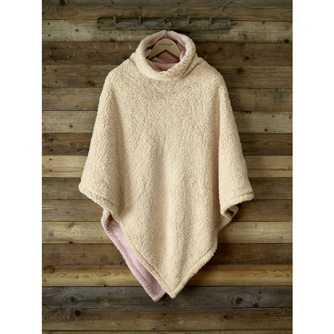 De Witte Lietaer Ganges Teddy Poncho vieux rose