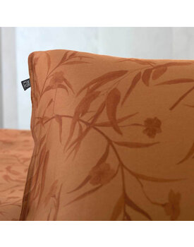 Zo Home Fiori di Satinado Dekbedovertrek 140x200/220 Copper Orange