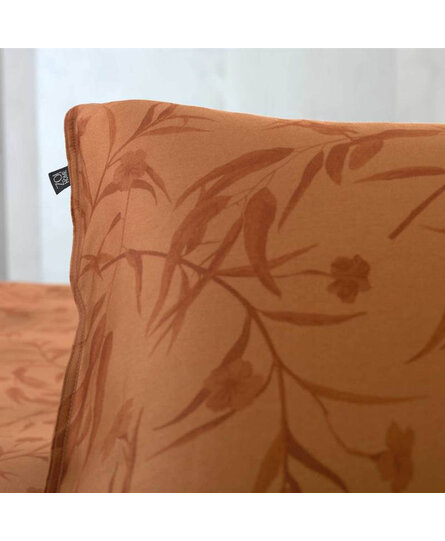 Zo Home Fiori di Satinado Dekbedovertrek 140x200/220 Copper Orange