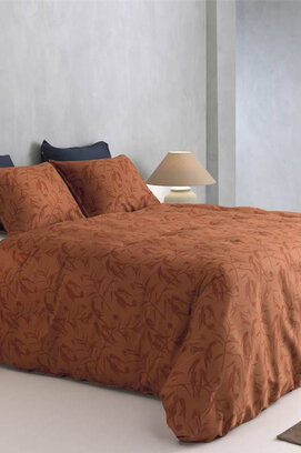 Zo Home Fiori di Satinado Housse de couette 140x200/220 Copper Orange