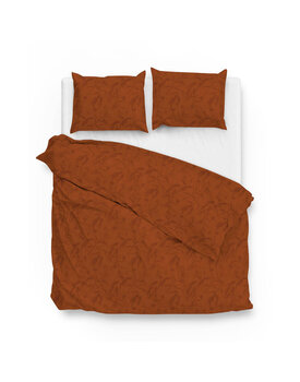 Zo Home Fiori di Satinado Dekbedovertrek 140x200/220 Copper Orange