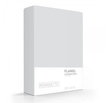 Romanette flanelle taies d'oreiller (2) Argent 60x70