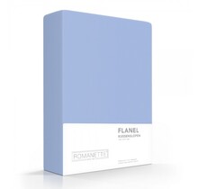 Romanette flanelle taies d'oreiller (2) bleu clair 60x70