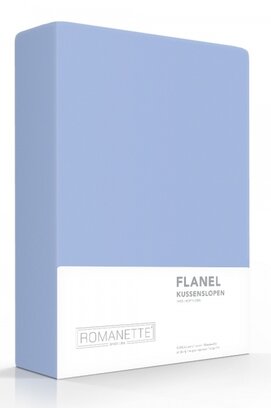 Romanette flanel kussenslopen (2) Licht blauw 60x70