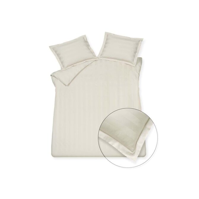 Vandyck Purity 86 Stripe Duvet Cover Lits-jumeaux (240x200/220) cream tan