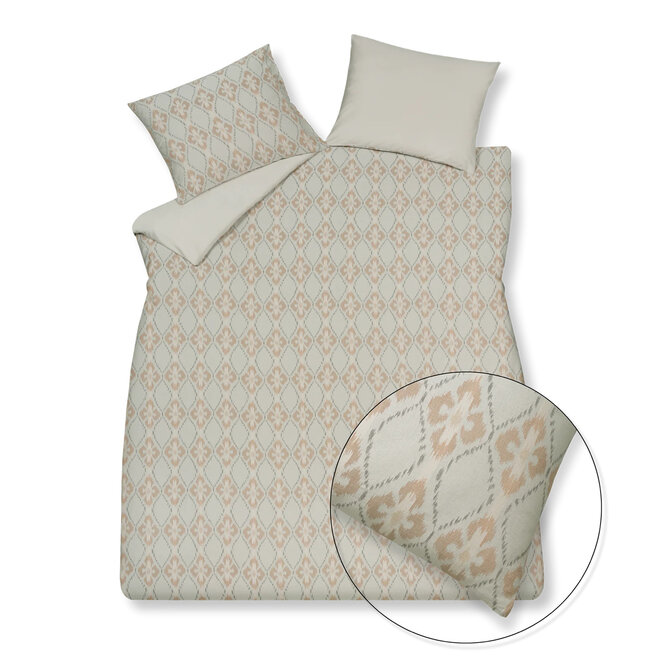 Vandyck Pure 74 Yarn Dyed Housse de Couette 2 personnes (200x200/220) pierre