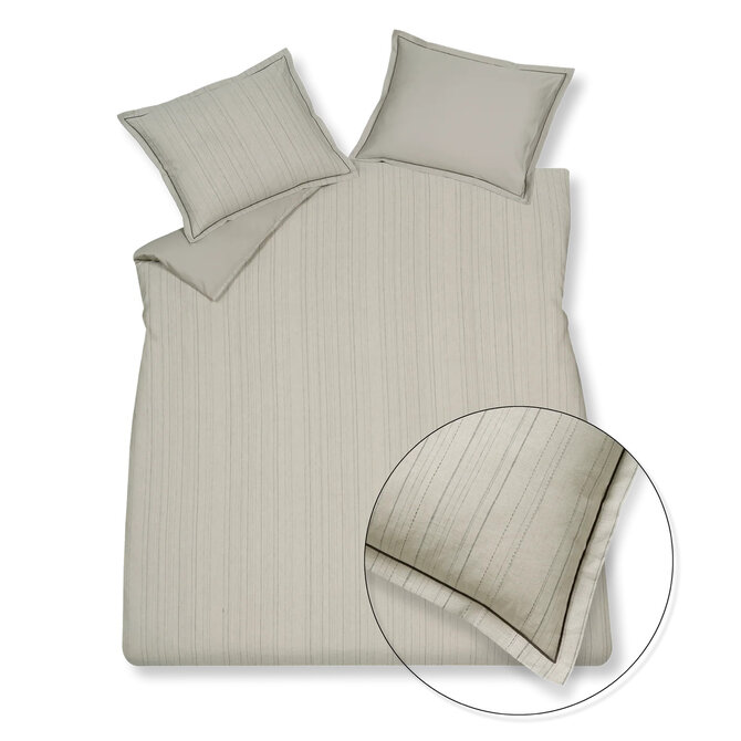 Vandyck Pure 72 Housse de coussin en lin/coton (60x70) gris froid