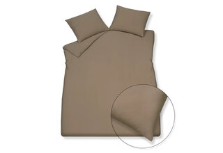 Vandyck Pure 66 Housse de Couette en Coton et Chanvre 1 personne (140x200/220) taupe