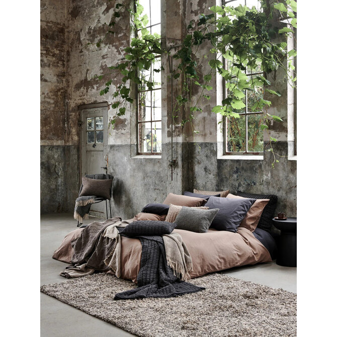 Vandyck Pure 66 Housse de Couette en Coton Chanvre 1 personne (140x200/220) taupe