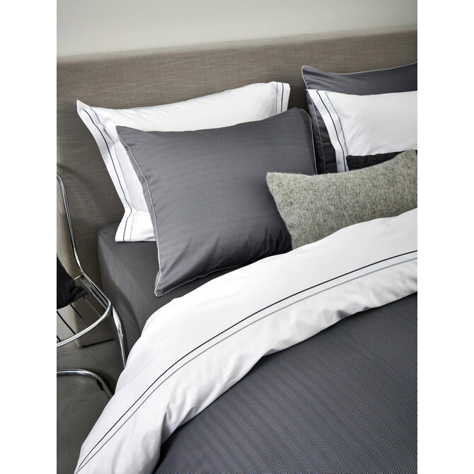 Vandyck Home Milano housse de couette 1 personne (140x200/220) off black