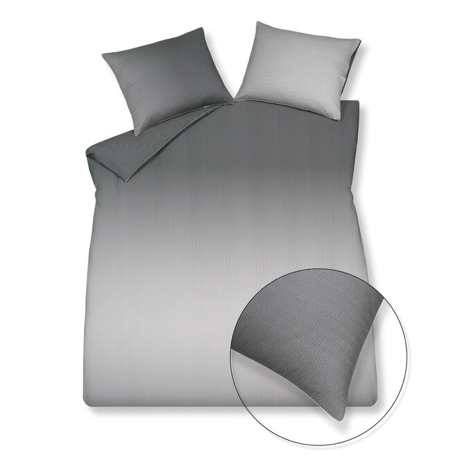 Vandyck Home Milano housse de couette 1 personne (140x200/220) off black