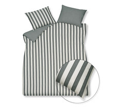 Vandyck Home 97 Housse de couette en coton Tencel 1 personne (140x200/220) noir délavé