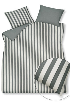 Vandyck Home 97 Housse de couette en coton Tencel 1 personne (140x200/220) noir délavé