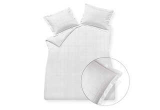 Vandyck Home 78 Check 300Tc Housse de couette double (200x200/220) blanc