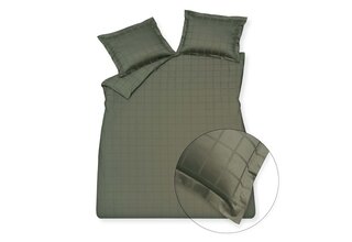 Vandyck Home 78 Check 300Tc Housse de couette 1 personne (140x200/220) vert sauge