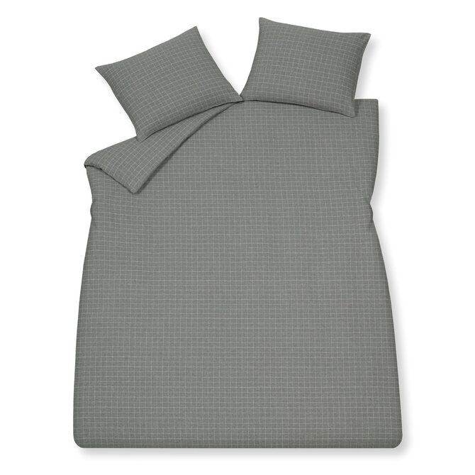 Vandyck Flanel Gotenburg Dekbedovertrek Lits-jumeaux (240x200/220) grey