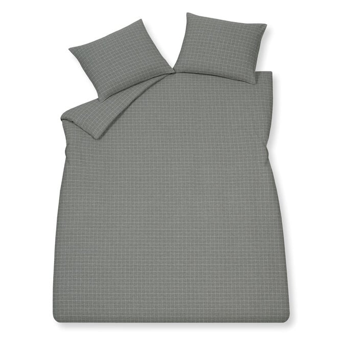 Vandyck Flannel Gotenburg housse de couette Lits-jumeaux (240x200/220) grey