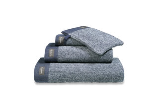 Vandyck Home Mouline Blue Ink Handdoek 60x110