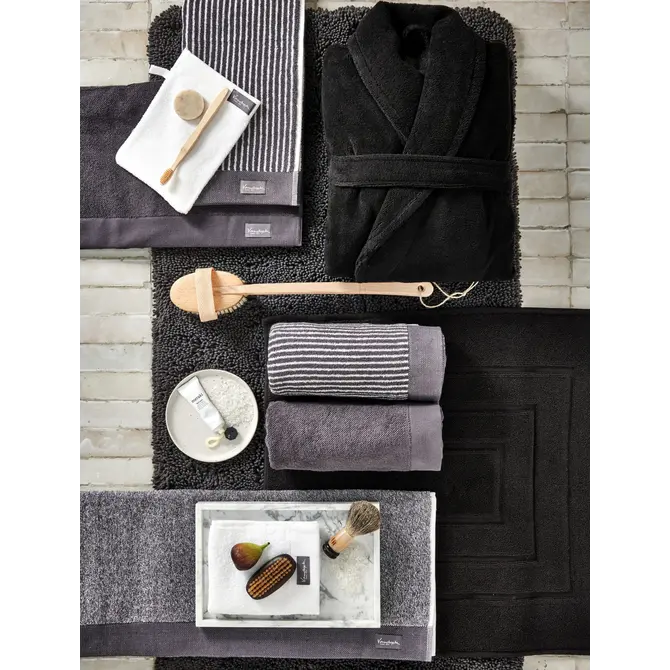 Vandyck Home Towel Serviette de douche Uni 70x140 off black Vandyck Home Towel Serviette de douche Uni 70x140 off black