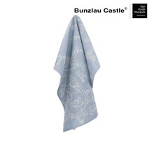 Bunzlau Castle Theedoek Almond Blossom Grey-Blue