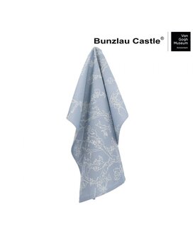 Bunzlau Castle Theedoek Almond Blossom Grey-Blue