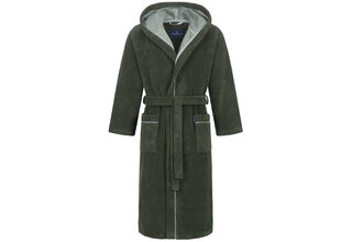Morgenstern herenbadjas met capuchon Daniel groen Maat XL