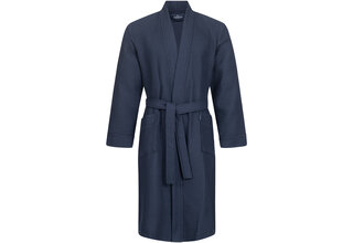 Morgenstern badjas Luca wafelstof Kimono 120cm Navy M