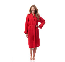 Morgenstern peignoir Luca tissu gaufré Kimono 120cm Rouge L