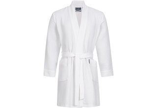 Peignoir Morgenstern Sascha Kimono tissu gaufré court 100cm Blanc XXL