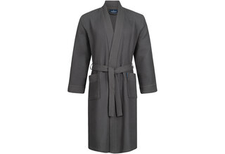 Morgenstern peignoir Luca tissu gaufré Kimono 120cm Anthracite S