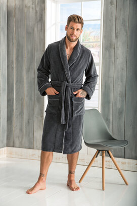 Morgenstern Alex   Heren Badjas Schalkragen  anthr./melange 2XL