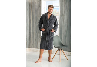 Morgenstern Alex   Heren Badjas Schalkragen  anthr./melange 2XL