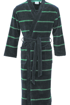 Carl Ross heren badjas 581100 night blue/emerald green 52/54