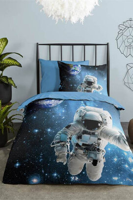 Good Morning nr.30703 Astronaut 140x220 blauw