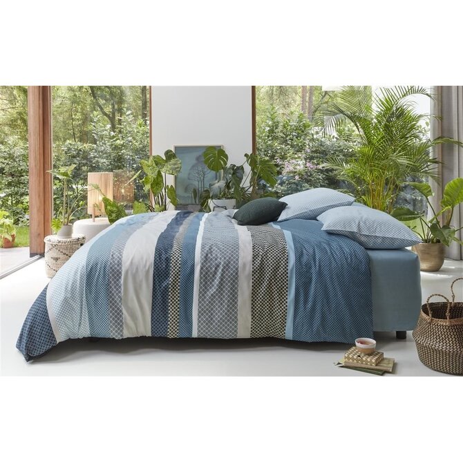 Beddinghouse Lenn housse de couette Blue 240x200/220 Beddinghouse Lenn housse de couette Blue 240x200/220