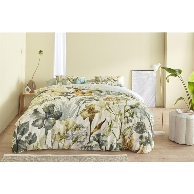 Beddinghouse Housse de couette Iris Field Grey Green 200x200/220 cm