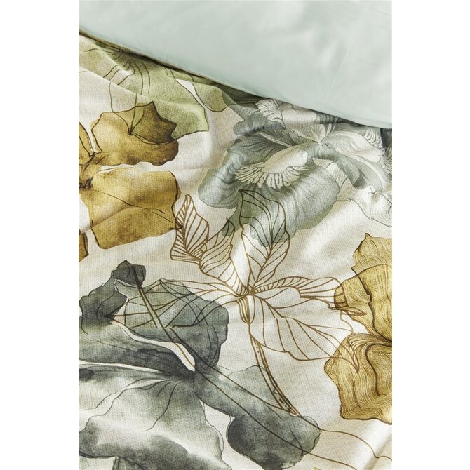 Beddinghouse Dekbedovertrek Iris Field Grey Green 200x200/220 cm
