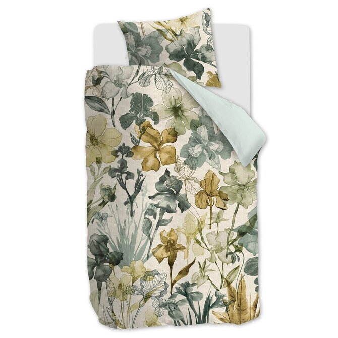 Beddinghouse Housse de couette Iris Field Grey Green 200x200/220 cm