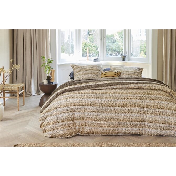 Beddinghouse Housse de couette Lorena Dark Sand 200x200/220 cm