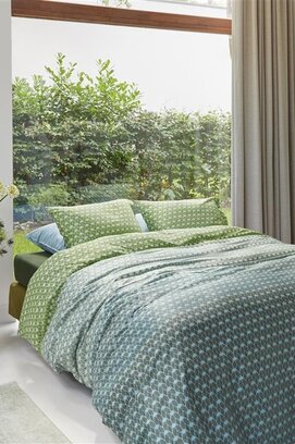 Beddinghouse Housse de couette Silas Blue Green 240x200/220 cm