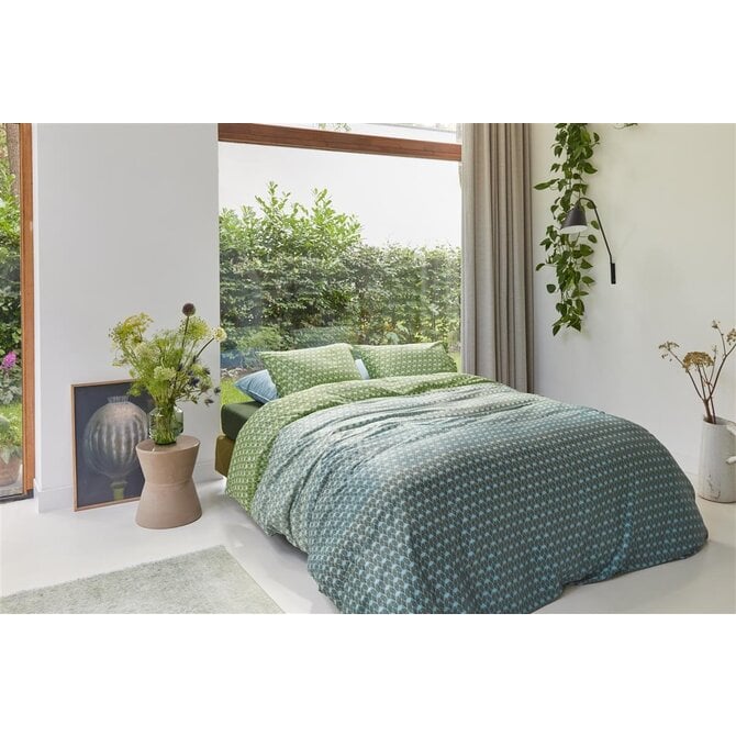 Beddinghouse Housse de couette Silas Blue Green 240x200/220 cm