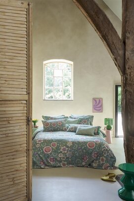 Pip Studio Dekbedovertrek Viva Las Flores Green 200x200/220 cm