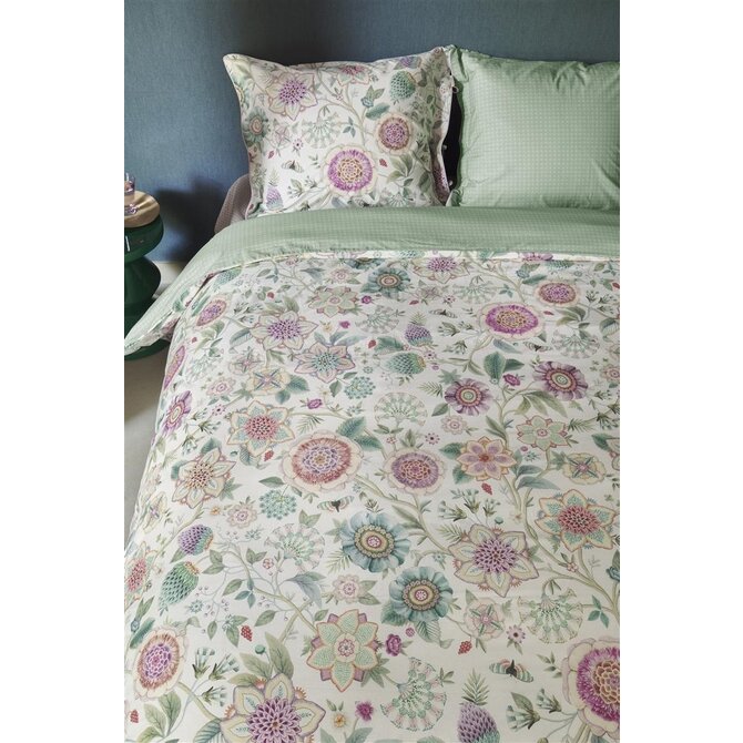 Pip Studio Dekbedovertrek Viva Las Flores White 140x200/220 cm Pip Studio Dekbedovertrek Viva Las Flores White 140x200/220 cm