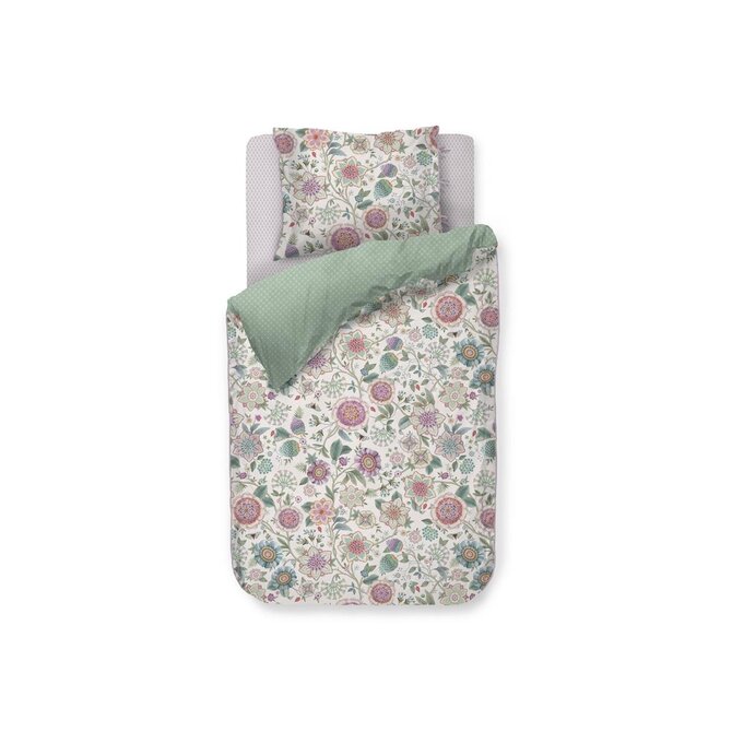 Pip Studio Dekbedovertrek Viva Las Flores White 140x200/220 cm Pip Studio Dekbedovertrek Viva Las Flores White 140x200/220 cm