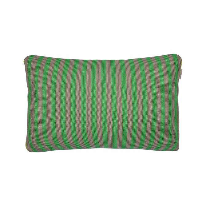 Pip Studio Bonsoir Coussin à rayures vert 40x60 cm