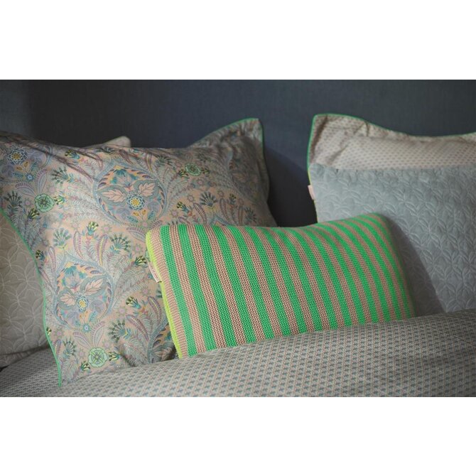 Pip Studio Bonsoir Coussin à rayures vert 40x60 cm