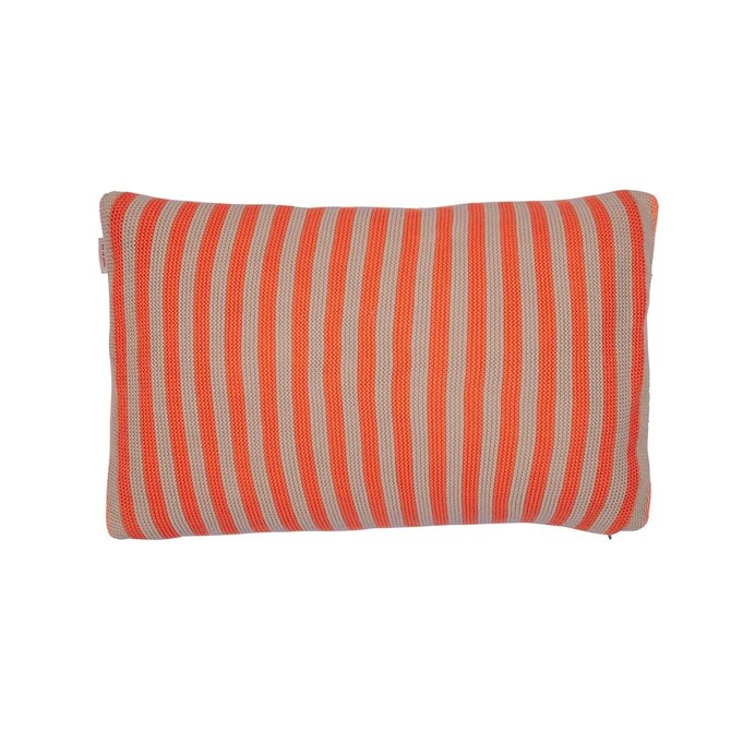 Pip Studio Bonsoir Coussin à rayures Orange 40x60 cm